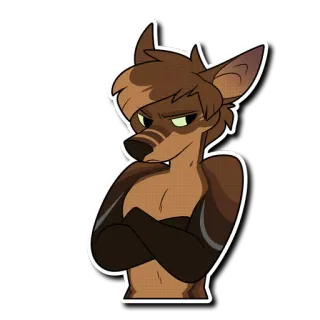 😠 Фурри, Антропоморфный, Собака, Животное, Мультфильм, Персонаж telegram sticker