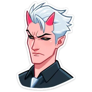 😡 démon, diable, personnage, cornes, mal whatsapp sticker