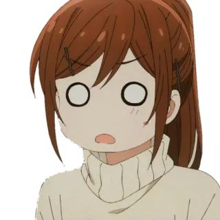 😅 anime, scioccata/o, sorpresa/o, donna, cartone animato telegram sticker