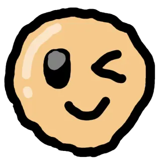 😉 emoji, winking face, smiley, yellow, cartoon telegram sticker