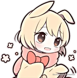 ☺️ Hase, Anime, Manga, Süß, Kawaii, Chibi, Häschen telegram sticker