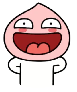 😃 Desenho animado, Pêssego, Kakao, Personagem, Feliz, Apeach telegram sticker