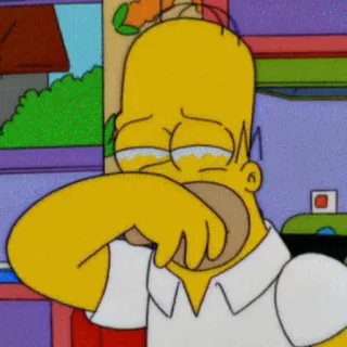 😭 Homer Simpson The Simpsons Homer Simpson, traurig, weinend, Cartoon, gelb, Tränen, Emotion whatsapp sticker