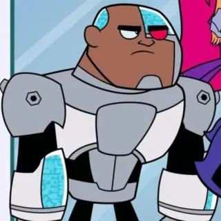 ✨ Cyborg Teen Titans Go! Cyborg, Teen Titans, Cartone animato, Supereroe, Robot, Titano telegram sticker