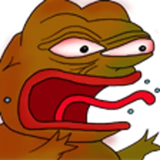 😩 pepe, frog, meme, angry, rage telegram sticker