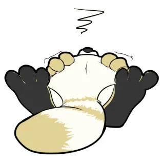 🍩 binatang, rakun, lelah, kelelahan, lucu, kartun telegram sticker
