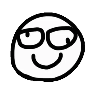 ⭐ Cartoon, Gesicht, Simpel, Emoji, Grinsen, Selbstgefällig whatsapp sticker