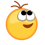 💋 orange, cartoon, character, mascot, friendly whatsapp sticker