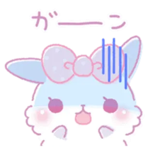 😱 がーん милый, кролик, мультфильм, каваи, пастельный, грустный telegram sticker