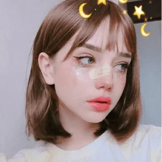 🦉 Frau, Mädchen, Gesicht, Porträt, Schönheit, süß telegram sticker
