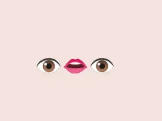 😱 глаза, рот, розовый, лицо, минимализм telegram sticker