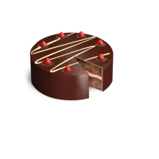 🍰 ケーキ, チョコレートケーキ, デザート, 食べ物, 甘い telegram sticker