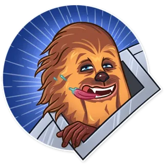 🏃‍♂️ Chewbacca Star Wars チューバッカ, スターウォーズ, ウーキー, ユーモア, 面白い, 漫画 telegram sticker