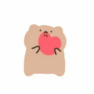 💗 orso, cuore, carino, animale telegram sticker