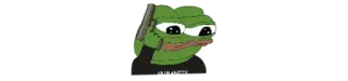 🔫 Pepe the Frog HUMANITY pepe, kikker, meme, mensheid whatsapp sticker