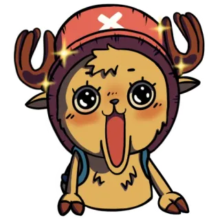 😍 Tony Tony Chopper One Piece Anime, Cartoon, Charakter, One Piece, Tony Tony Chopper, Süß, Fanart telegram sticker