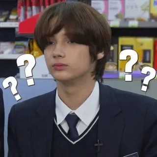 🌸 사람, 물음표, 표정, 의심, 혼란 telegram sticker