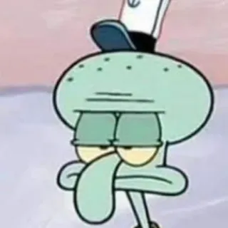 🧽 Squidward Tentacles Spongebob Squarepants carlo, dessin animé, spongebob, nickelodeon, crabe whatsapp sticker
