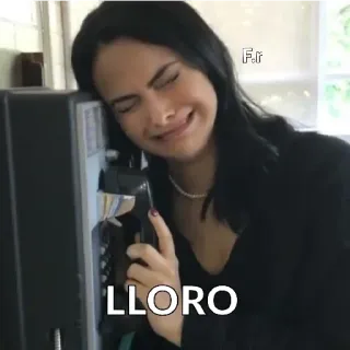 😭 LLORO llorando, triste, emoción, chica, teléfono telegram sticker