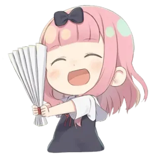 💗 Chika Fujiwara Kaguya-sama: Love Is War anime, chibi, fan, cute, chika fujiwara, kaguya-sama love is war telegram sticker