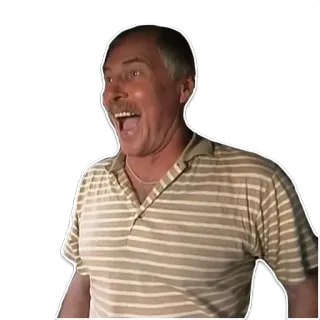 😃 mężczyzna, podekscytowany, śmiejący się, wyraz twarzy, osoba telegram sticker