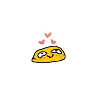 🥰 emoji, fofo, corações, amarelo telegram sticker