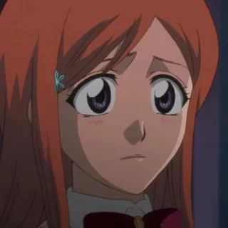 🙁 Orihime Inoue Bleach anime, cartoon, character, Orihime Inoue, Bleach telegram sticker