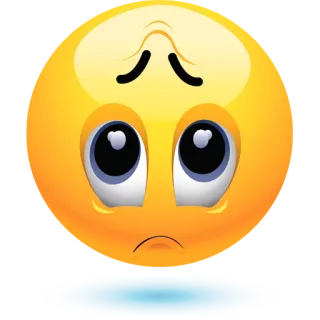 ☹ Emoji, Odwrócona twarz, Smutny, Łzy, Twarz, Emotikon, Wyraz telegram sticker
