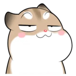 😏 кот, милый, стикер, животное, мультфильм whatsapp sticker