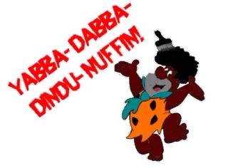 🍉 YABBA-DABBA-DINDU-MUFFIN! Мультфильм, Флинстоуны, Yabba Dabba Doo, Ретро, Анимация telegram sticker