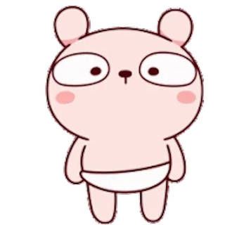 ❤️ Dessin animé, Personnage, Mignon, Animal, Drôle, Ours telegram sticker