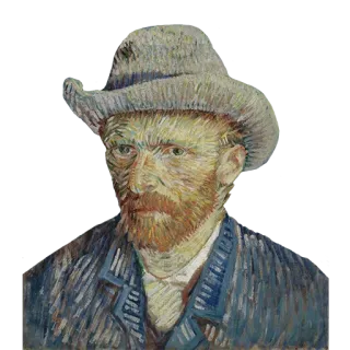 👩‍🎨 Vincent van Gogh 초상화, 아티스트, 그림, 반 고흐, 화가, 유명한 telegram sticker