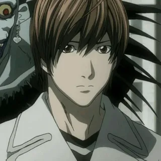 ⚖ Light Yagami Death Note Anime, Death Note, Light, Yagami, Ryuk telegram sticker