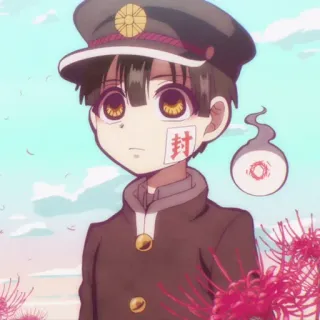 ☁️ Hanako-kun Toilet-bound Hanako-kun anime, manga, hanako-kun, toilet-bound hanako-kun, school uniform, spirit telegram sticker