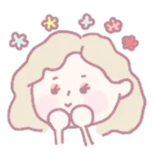 🥰 fofo/a, menina, desenho animado, animado/a, feliz telegram sticker