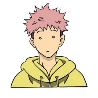 😐 Yuji Itadori Jujutsu Kaisen Anime, Jujutsu Kaisen, Yuji Itadori, Dibujo animado, Sticker, Personaje whatsapp sticker
