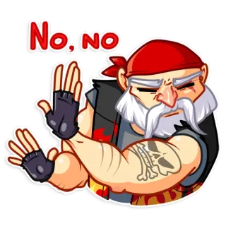 ✋ No, NO uomo, cartone animato, no, rifiuto, stop, dissenso whatsapp sticker
