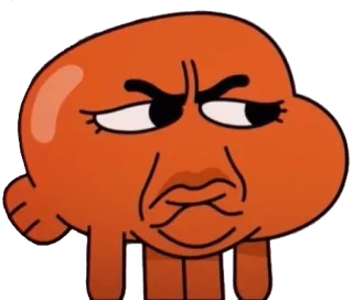 😒 Darwin Watterson The Amazing World of Gumball Dessin animé, Darwin, Poisson, Orange, Drôle, En colère telegram sticker