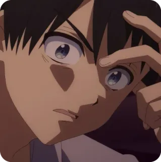 🤯 Anime, Myślenie, Zdezorientowany, Poważny, Męski telegram sticker