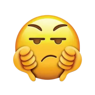👎 Emoji, Pollice verso, Non mi piace, Negativo, Rifiuto, Disapprovazione telegram sticker