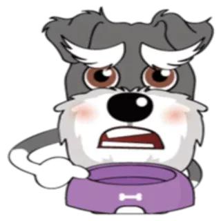 🍵 perro, cachorro, animal, mascota, triste, hambriento telegram sticker