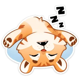 😴 zzz kot, śpiący, zzz, zmęczony, drzemka, leniwy, słodki, zwierzę telegram sticker