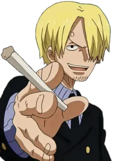🚬 Sanji One Piece anime, one piece, sanji, cigarrillo, personaje whatsapp sticker