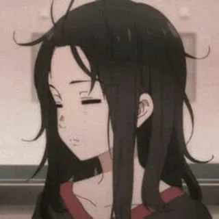 🖤 Anime, Dziewczyna, Kreskówka, Portret telegram sticker