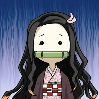 🌸 Nezuko Kamado Demon Slayer nezuko, anime, demon slayer, kawaii, manga, nezuko kamado whatsapp sticker