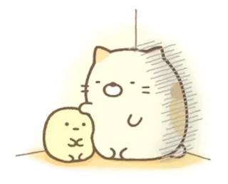 🌸 Sumikko Gurashi, Neko, imut, kawaii, stiker telegram sticker