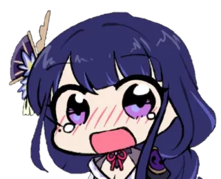 ⚡️ Raiden Shogun Genshin Impact Anime, Kawaii, Imut, Genshin Impact, Raiden Shogun whatsapp sticker