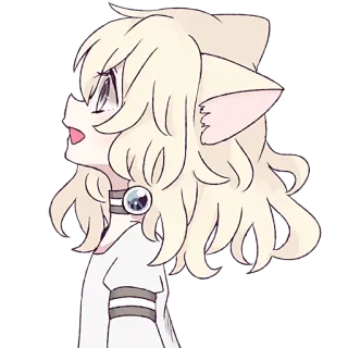 😧 Anime, Katzenmädchen, Manga, Anthro telegram sticker