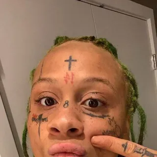 🌟 Trippie Redd Trippie Redd, rapper, face tattoos, celebrity, music telegram sticker