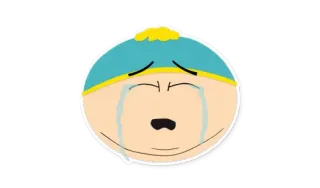 😭 Eric Cartman South Park Cartoon, Huilend, Tranen, Verdrietig, South Park, Eric Cartman telegram sticker